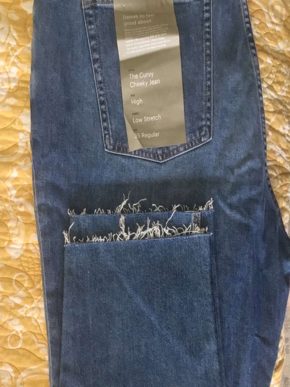 Everlane The Curvy Cheeky Jean Blue Wash Women's Size 35 Regular, New